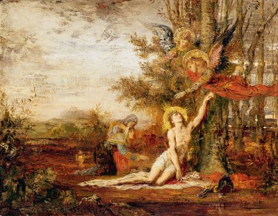 Christ with Angels by Gustave Moreau